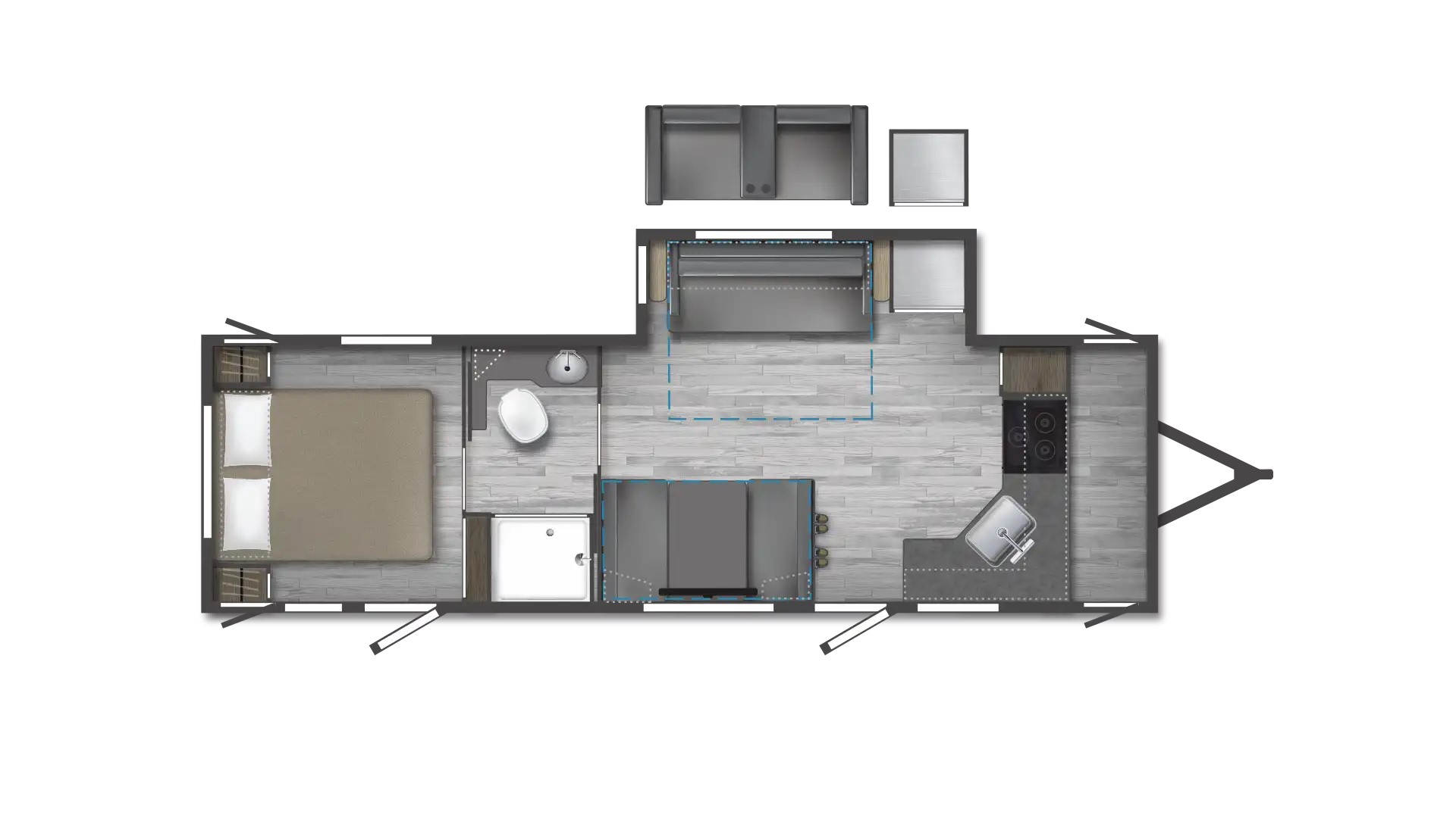 2024 WINNEBAGO MINNIE 2832FK, , floor-plans-day image number 0